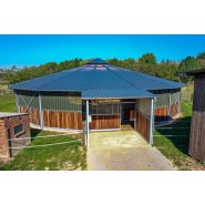 Marcheur suspendu couvert pour chevaux avec rond de longe - 6 à 12 chevaux - Réalisation sur mesure_6