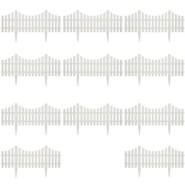 Vidaxl bordure de pelouse blanc 17 pcs / 10 m 41227_6