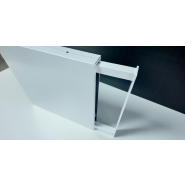 Enseigne drapeau caisson carrée en composite Dibond 3 mm avec supports en aluminium réglables_6