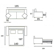 Canapé convertible DREAMER - ouverture express - sommier à lattes 140x197 cm - matelas 16 cm - velours côtelé caramel_6