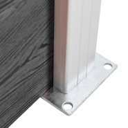 Vidaxl ensemble de panneau de clôture wpc 526x105 cm noir 3070448_6