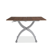 Table relevable extensible HIRONDELLE compacte finition noyer 100 x 57/114 cm_6