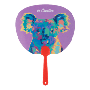 Éventail sur-mesure - poignée en plastique et papier stratifié - impression digitale - minimum 100 pcs_6