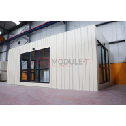 Bureau de chantier modulaire - Empilable - 6,00 x 2,40 m hauteur 2,60 m - Porte en acier galvanisé - Module-T_7