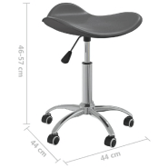 Vidaxl tabouret de salon et spa gris similicuir 323688_6