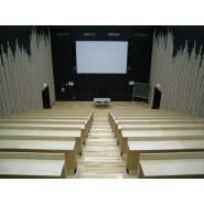 Chaise de salle de conférence et d'auditorium à gradins hauts - HLA-Wall - design Henning Larsen, avec options de tablettes et accoudoirs_6