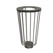 Corbeille publique Lofoten Vigipirate - ouverture latérale, acier peint, 100 litres - conforme aux dispositions réglementaires_6