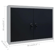 Vidaxl armoire à outils murale style industriel métal gris et noir 145365_6