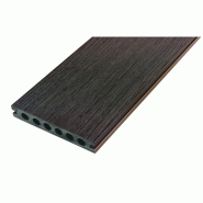 Lame de terrasse en composite alvéolaire coextrudé biface Supra - Ambre/Chêne foncé, épaisseur 23 mm, largeur 14,5 cm, longueur 360 cm - Garantie 15 ans_6