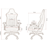Siège de bureau ORAXEAT MX850 - Blanc - Mousse haute densité - Réf : ORX_MX850_BKWHT_6