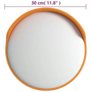 Vidaxl miroir de traffic convexe extérieur orange ø30 cm polycarbonate 153081_6