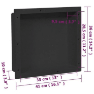 Vidaxl niche de douche noir mat 41x36x10 cm 151391_6