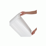 Poubelle a pedale 50l atlaxpress couvercle blanc (anciennement patty)_6