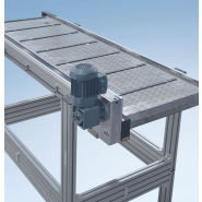 Convoyeur à tapis modulaire compact et flexible - MBF-P 2040.86 - MK Technology Group - Résistant avec charnières en acier pour produits chauds ou à arêtes tranchantes_6
