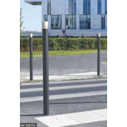 Potelet haute visibilité peint sur zinc - Tube acier Ø60, 76, 102 et 114 mm - Cinq pommeaux au choix - Fixation par scellement direct_6