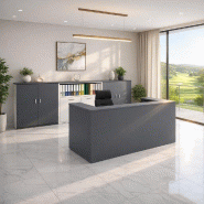 Bureau d'accueil Delta First monocolor - Mobel Linea - 144, Anthracite_0