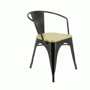 Fauteuil de restaurant métal Austin - NOIR_6