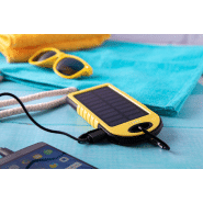 Power bank USB - plastique silicone - 4000 mAh - chargeur solaire et lampe LED_6
