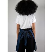 Tablier court en denim - modèle Hyères avec détails simili-cuir ou cuir - Made in France_6