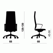 Fauteuil de direction Exclusive en cuir Directa - Offisit. - cuir blanc_6