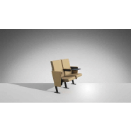 Fauteuil de conférence design et flexible avec tablette écritoire - Divina - configurable sur sols plats et gradins_7