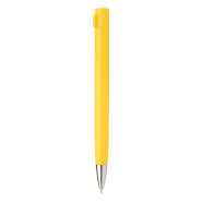 Stylo à bille en plastique - clip sur mesure - encre bleue - marquage UV LED - couleur jaune_6