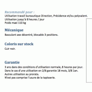 Fauteuil de direction confortable Business - Sitek - cuir noir_6