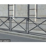 Barrière main courante LISBONNE - Simple croix, rosage ou grillagé - Longueurs 1000 ou 1500 mm_6