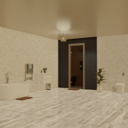 Cabine hammam 2 en 1 avec possibilité d'ajouter colonne de douche et carrelage