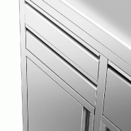 Meuble inox pour machine à café - 1000 x 600 mm - 2 tiroirs - Knock box_6