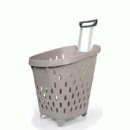 Panier couleur 56 litres à roulettes - Vert menthe RAL 6029, 4, Vert menthe RAL 6029_6