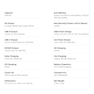 Kit station de charge portable 1800w - 1024wh ecoflow delta avec trois panneaux solaires pliables 160w_6