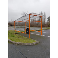 Abri pour chariot à toiture convexe en acier ou bois - Profondeur 4350mm x l2330mm x h2555mm - EVO 2 - Le temple du mobilier_6
