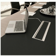 Table de conférence X9 pour 8 personnes - Officity. - Blanc 9010, Ébène_6