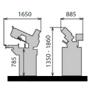 Scie à ruban Métallkraft BMBS 230x280 H-DG - hydraulique, semi-automatique, coupe angulaire de métaux_6