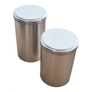 Boîte métal cylindrique argentée - Diamètre 90 mm x Hauteur 160 mm - Référence BE000008_6