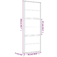 Vidaxl porte coulissante doré 76x205 cm verre esg clair et aluminium 155160_6