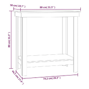 Vidaxl banc de travail gris 80x50x80 cm bois de pin massif 822498_6