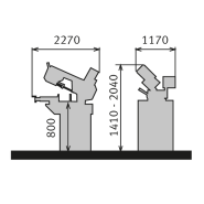 Scie à ruban hydraulique Metallkraft BMBS 300 x 320 HA-DG - Coupe angulaire de métaux de +60° à -45°_6