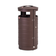 Corbeille publique extérieure en acier galvanisé ou inox - Tri sélectif - 75L à 100L - Design robuste_6