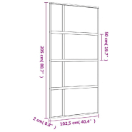 Vidaxl porte coulissante doré 102,5x205 cm verre esg dépoli aluminium 155195_6