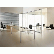 Bureau de direction EOS avec retour rangement - LAS - L 200/220/240 x 195 cm - Finition bois ou verre_6
