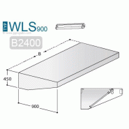 Hotte murale inox statique - 2m40 - avec filtre et lampe | Profondeur 900 mm_6