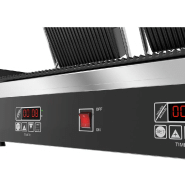 Machine à panini double - fonction digital - rainuré en haut et en bas (gril à panini électrique)_6