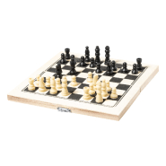 Jeu d'échecs en bois - plateau pliable avec 32 pièces - couleur blanc - 130 gr_6