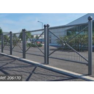 Barrière type Croix de Saint-André traditionnelle et élégante - Longueur 1072 ou 1572 mm - Trois cadres et quatre pommeaux au choix - LIGNE PROVINCE_6