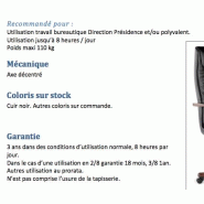 Fauteuil Directionnel avec accoudoirs  JOHN - Sitek - cuir noir_6