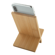 Support pour téléphone en bambou - avec trou pour câbles - 90g - couleur naturelle_6