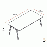 Table rectangulaire pieds en bois Ogi - MDD. - Anthracite, Avec mediaBox_6
