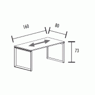 Bureau individuel avec retour piètement fermé So Sierro_6